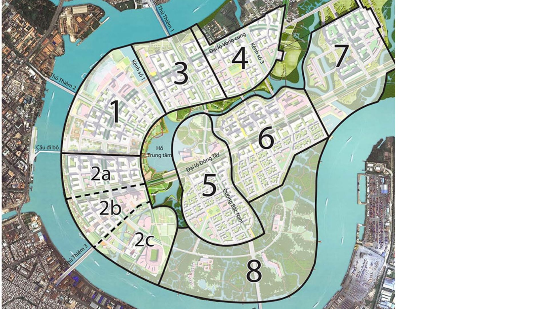 Phân khu chức năng - Khu đô thị mới Thủ Thiêm